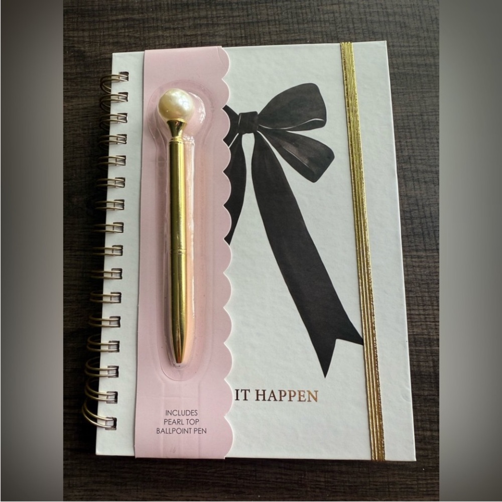 Notebook & Pearl Pen w/ Stickers